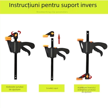 Clește pentru tâmplă în formă F, 4–30 inci, Cap din plastic, DZT/Dongzhe