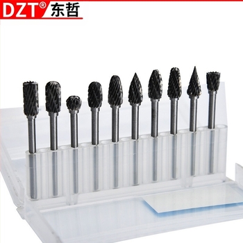 Set capete de șlefuit pentru prelucrarea lemnului – 10 bucăți, oțel-carbon, brand DZT/Dongzhe