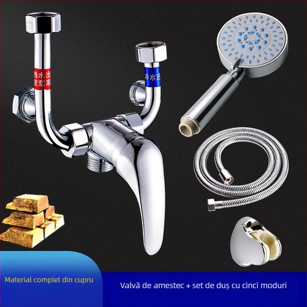 Valvă electrică de amestec pentru boiler — accesoriu pentru duș cu montaj în formă de U, model 88543, stil simplitate modernă