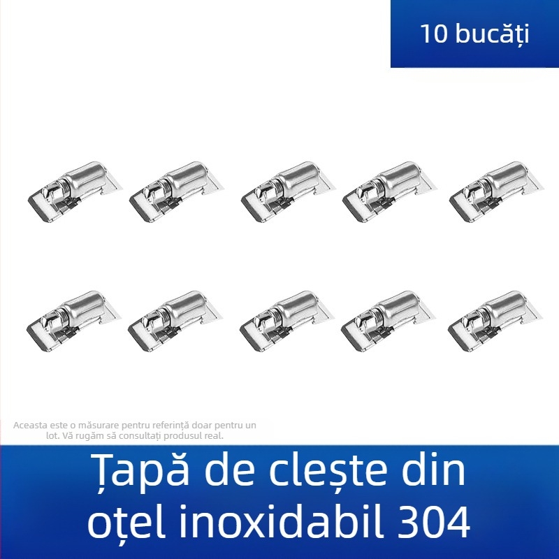 Bandă pentru gât din oțel inoxidabil 304, cu gaură prin, DIY-friendly, diametru de prindere reglabil, Mingshi