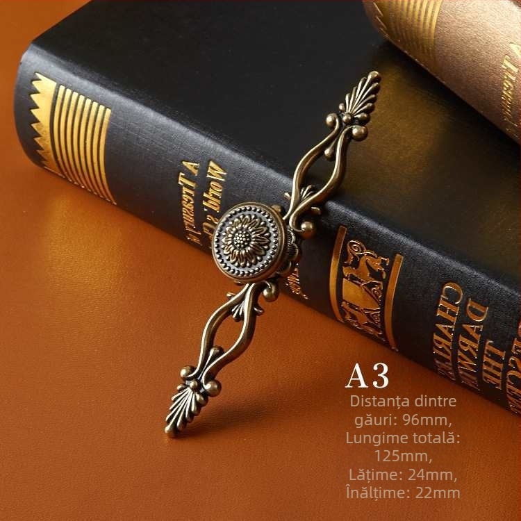 Mâner pentru ușă de dulap și sertar, aliaj de zinc, stil american și european pentru mobilier de bucătărie