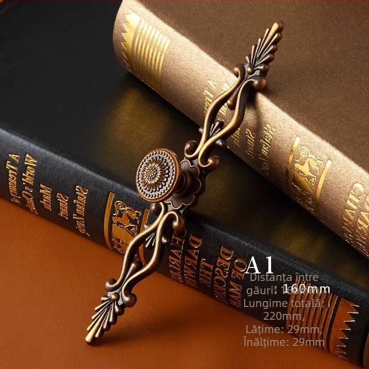 Mâner pentru ușă de dulap și sertar, aliaj de zinc, stil american și european pentru mobilier de bucătărie