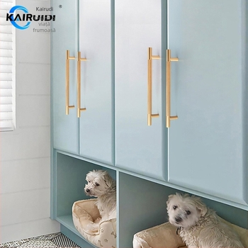 Mâner pentru ușă garderobă și dulap, aliaj de aluminiu, finisaj electroplacat, model 9005, brand Kairuiti, stil modern minimalist, lux discret