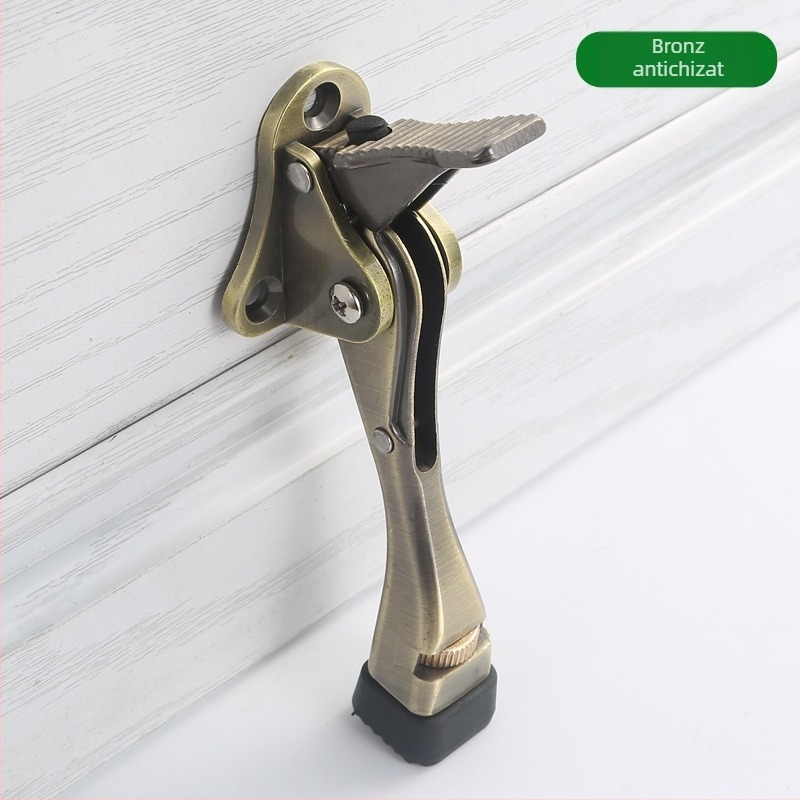 Locator superior automat pentru ușă cu frână (Model 123; Material: aliaj de zinc și aliaj de aluminiu; Finisare: electroplacare; Montaj: tip perete CT-01; Comandă: automată)