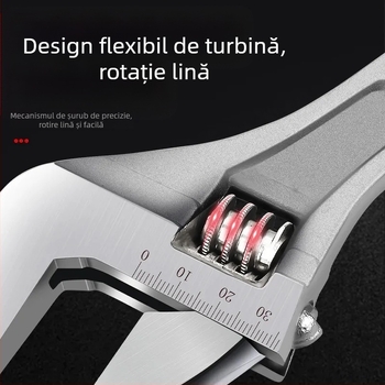 Cheie reglabilă cu deschidere mare, cheie pentru baie și țevi, unelte de reparații manuale | Brand: Other; Material: oțel cu carbon înalt; Tip: cheie cu dinți mobili