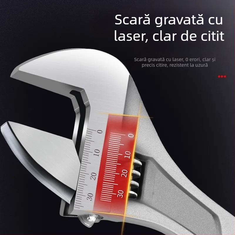 Cheie reglabilă cu deschidere mare, cheie pentru baie și țevi, unelte de reparații manuale | Brand: Other; Material: oțel cu carbon înalt; Tip: cheie cu dinți mobili