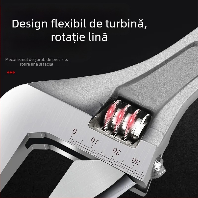 Cheie reglabilă cu deschidere mare, cheie pentru baie și țevi, unelte de reparații manuale | Brand: Other; Material: oțel cu carbon înalt; Tip: cheie cu dinți mobili