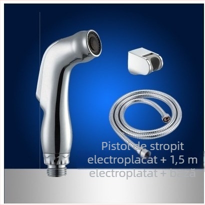 Set spray pentru toaletă, portabil, model PQ-858, material plastic, presiune nominală 10, temperatură de lucru 80°C, conexiune manuală