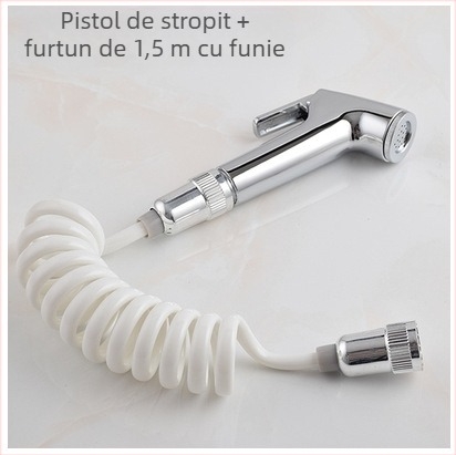 Set spray pentru toaletă, portabil, model PQ-858, material plastic, presiune nominală 10, temperatură de lucru 80°C, conexiune manuală