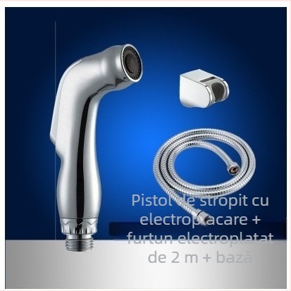 Set spray pentru toaletă, portabil, model PQ-858, material plastic, presiune nominală 10, temperatură de lucru 80°C, conexiune manuală