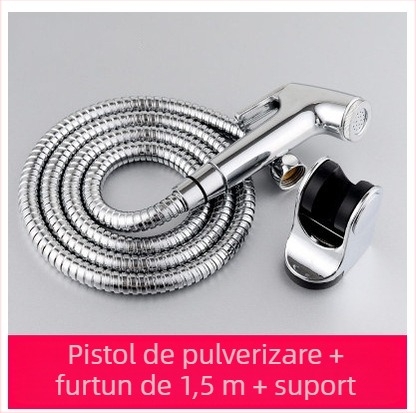 Set spray pentru toaletă, portabil, model PQ-858, material plastic, presiune nominală 10, temperatură de lucru 80°C, conexiune manuală