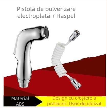 Set spray pentru toaletă, portabil, model PQ-858, material plastic, presiune nominală 10, temperatură de lucru 80°C, conexiune manuală