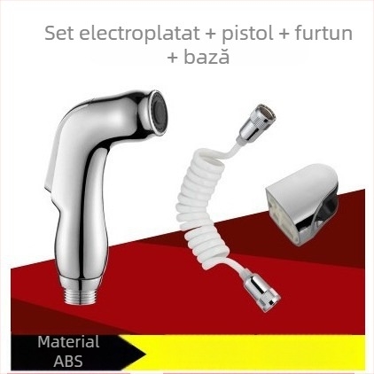 Set spray pentru toaletă, portabil, model PQ-858, material plastic, presiune nominală 10, temperatură de lucru 80°C, conexiune manuală