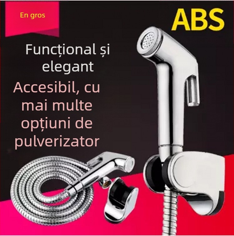 Set spray pentru toaletă, portabil, model PQ-858, material plastic, presiune nominală 10, temperatură de lucru 80°C, conexiune manuală