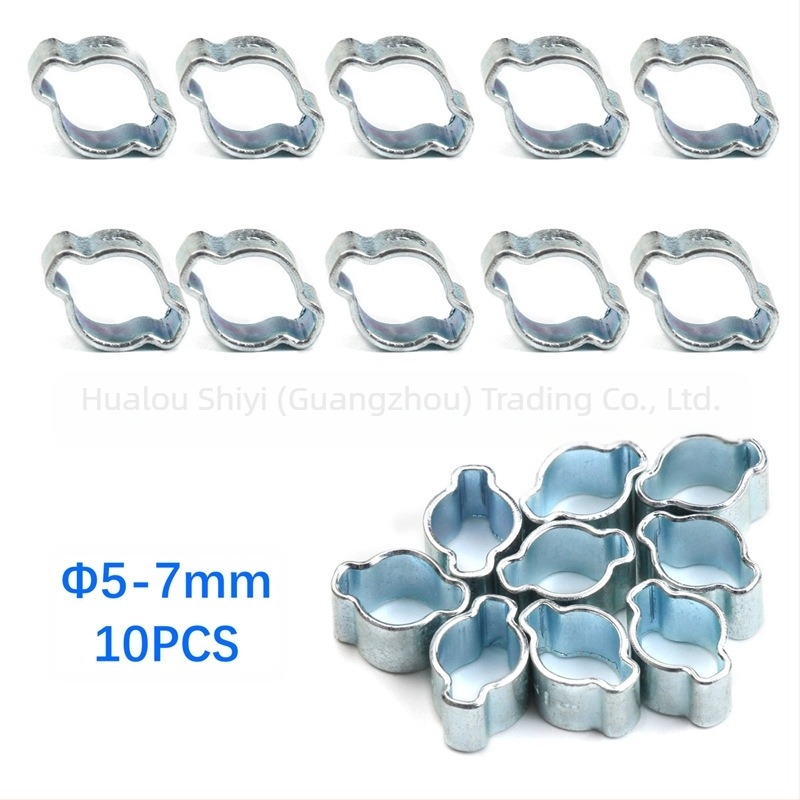 Clamă pentru țevi, cu urechi duble, galvanizată, pentru țevi de 5–20 mm, marcă SY