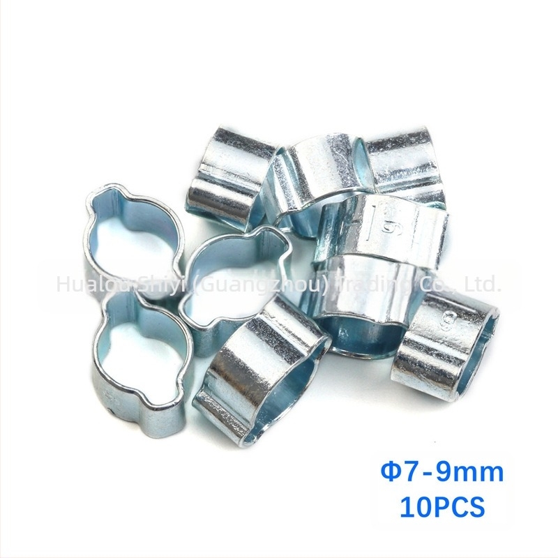 Clamă pentru țevi, cu urechi duble, galvanizată, pentru țevi de 5–20 mm, marcă SY