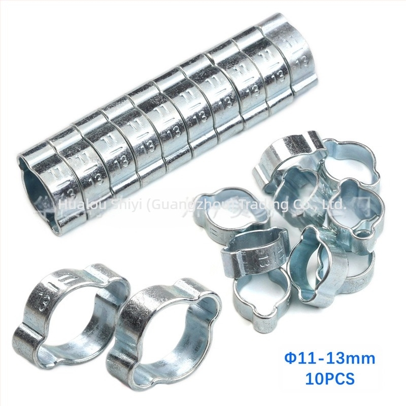 Clamă pentru țevi, cu urechi duble, galvanizată, pentru țevi de 5–20 mm, marcă SY