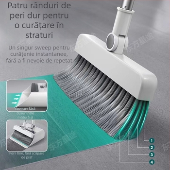 Set mătură și făraș pliabil - material PP, model 049, 1 set, 0,95 kg