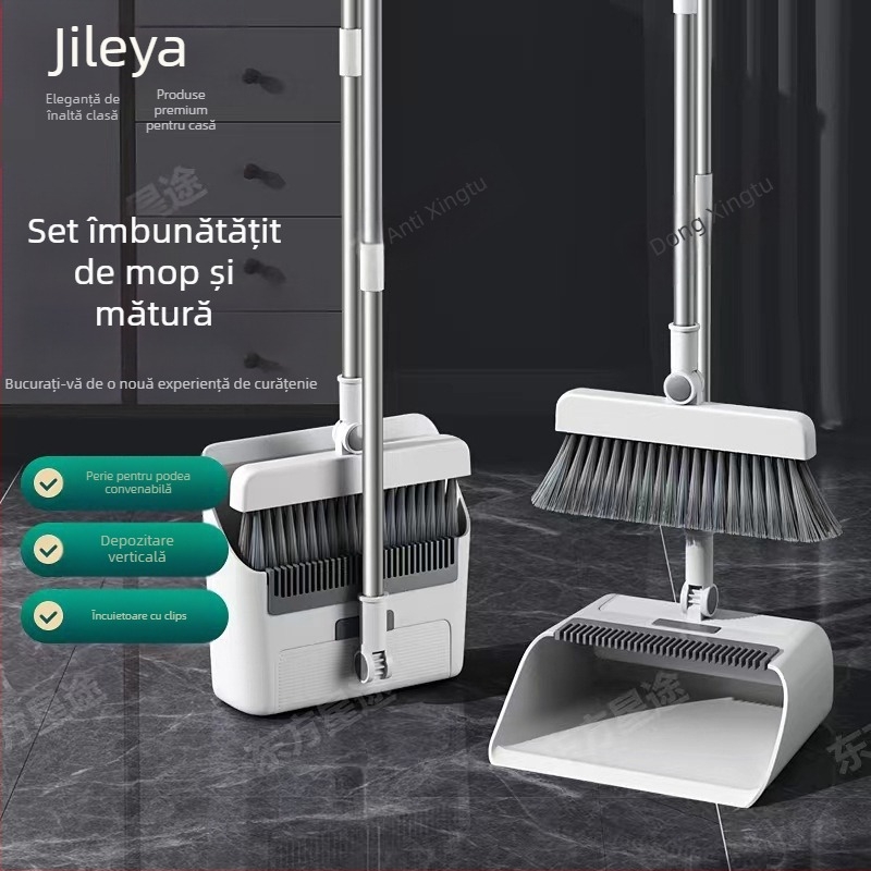 Set mătură și făraș pliabil - material PP, model 049, 1 set, 0,95 kg