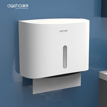 Cutie montată pe perete pentru șervete de hârtie — ABS, rezistentă la apă, fără găuri, model 6015