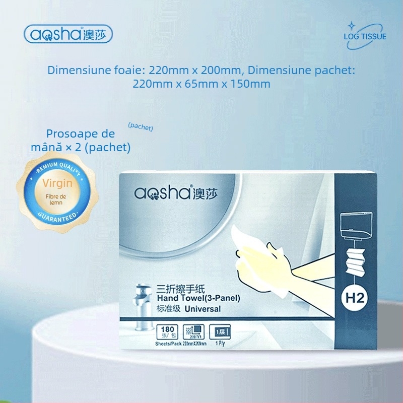 Cutie montată pe perete pentru șervete de hârtie — ABS, rezistentă la apă, fără găuri, model 6015