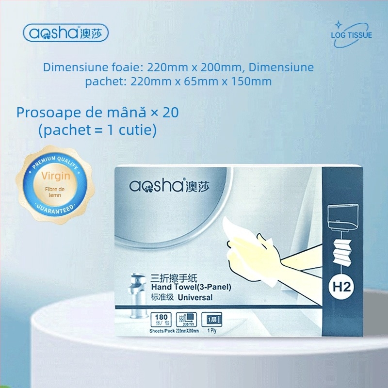 Cutie montată pe perete pentru șervete de hârtie — ABS, rezistentă la apă, fără găuri, model 6015