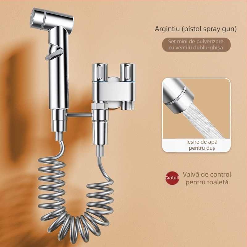 Duș de spălare pentru toaletă, corp din cupru, cu amplificator de presiune înaltă, pentru uz casnic