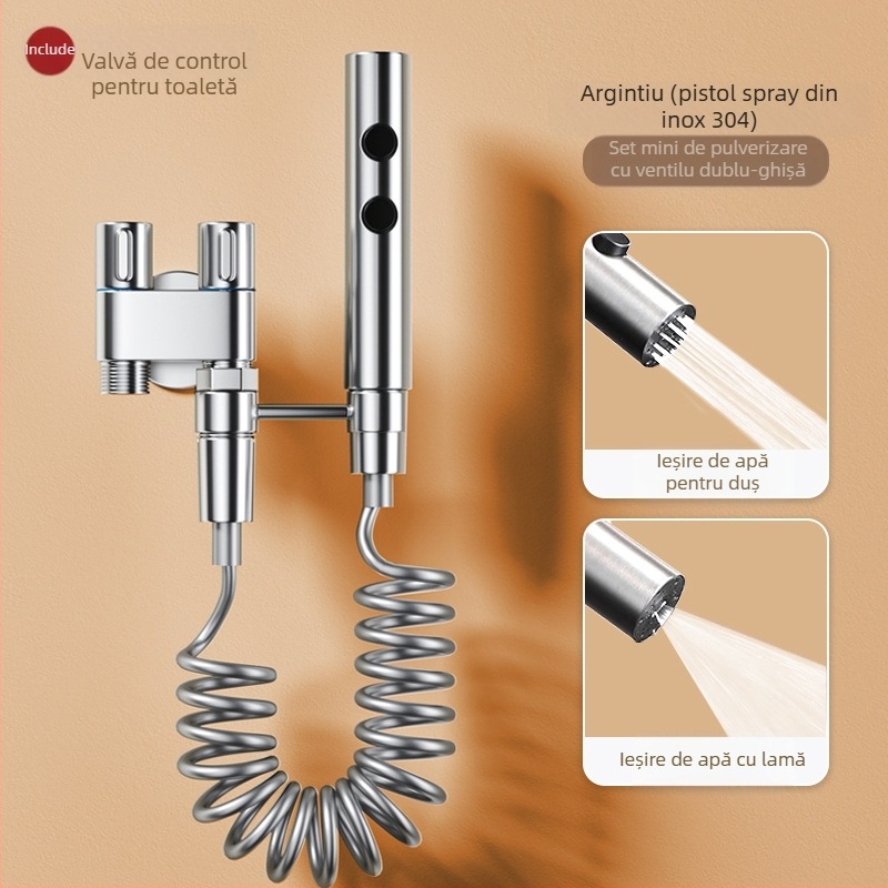 Duș de spălare pentru toaletă, corp din cupru, cu amplificator de presiune înaltă, pentru uz casnic