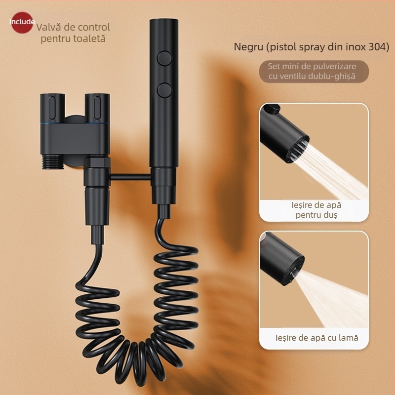 Duș de spălare pentru toaletă, corp din cupru, cu amplificator de presiune înaltă, pentru uz casnic