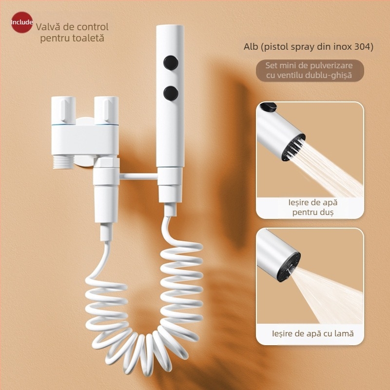 Duș de spălare pentru toaletă, corp din cupru, cu amplificator de presiune înaltă, pentru uz casnic