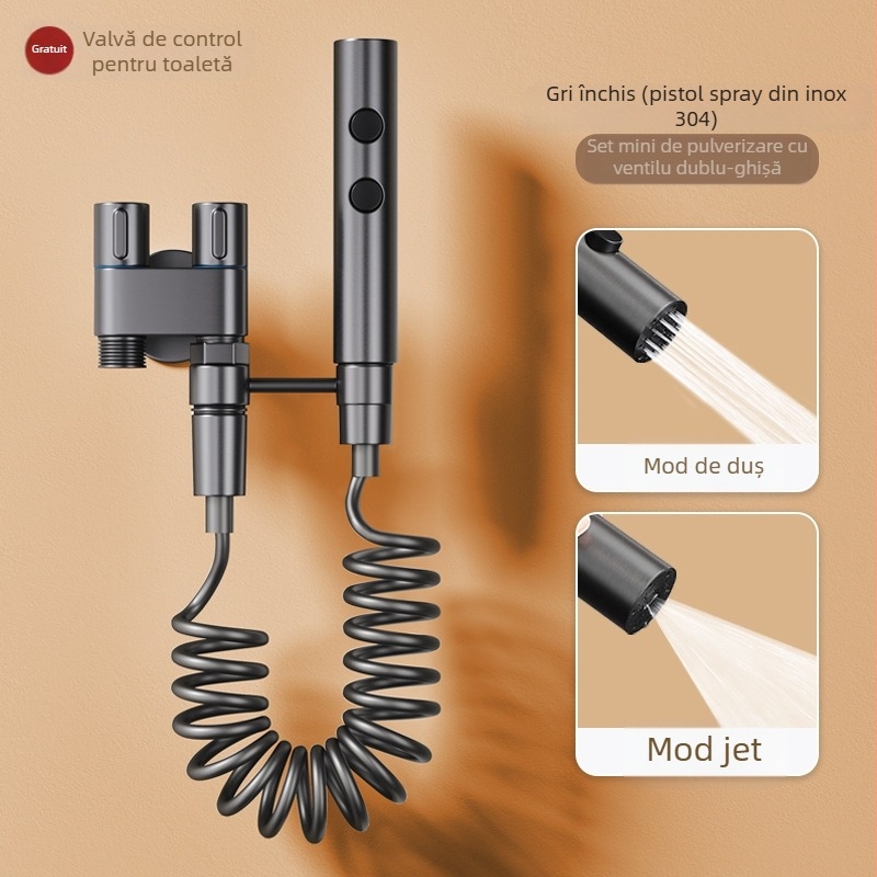 Duș de spălare pentru toaletă, corp din cupru, cu amplificator de presiune înaltă, pentru uz casnic