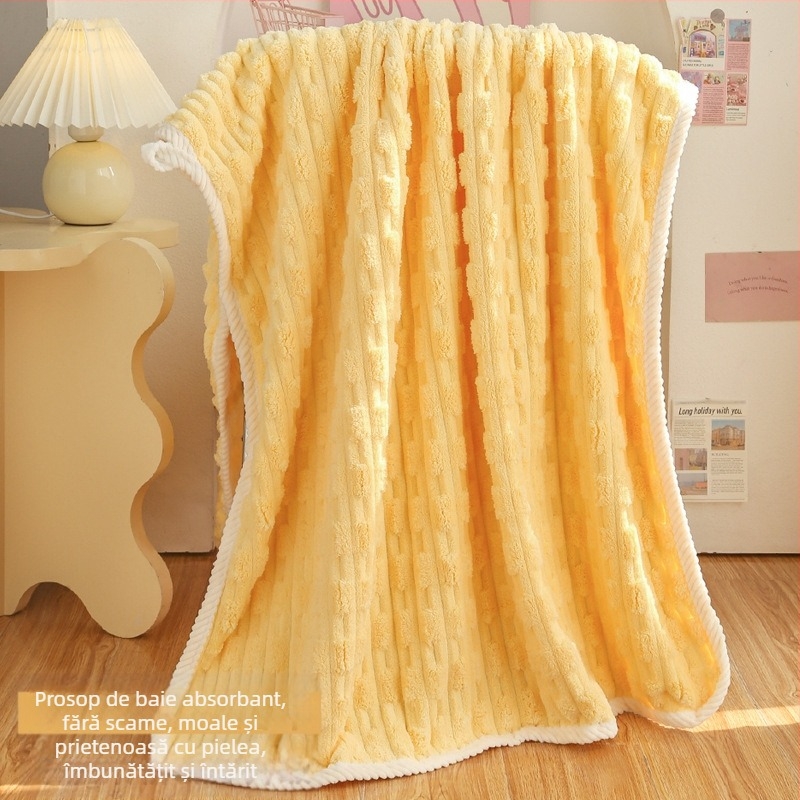 Set de prosoape de baie din bumbac 100%, fire 150D, greutate sub 50 g, set de două prosoape pentru adulți