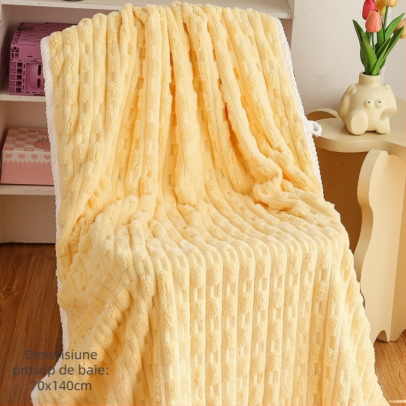 Set de prosoape de baie din bumbac 100%, fire 150D, greutate sub 50 g, set de două prosoape pentru adulți