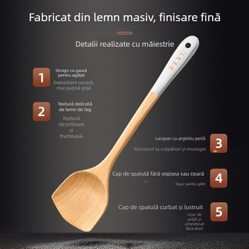Lopată de lemn pentru gătit de la PLYS/Pales — ustensilă de bucătărie rezistentă la temperaturi înalte