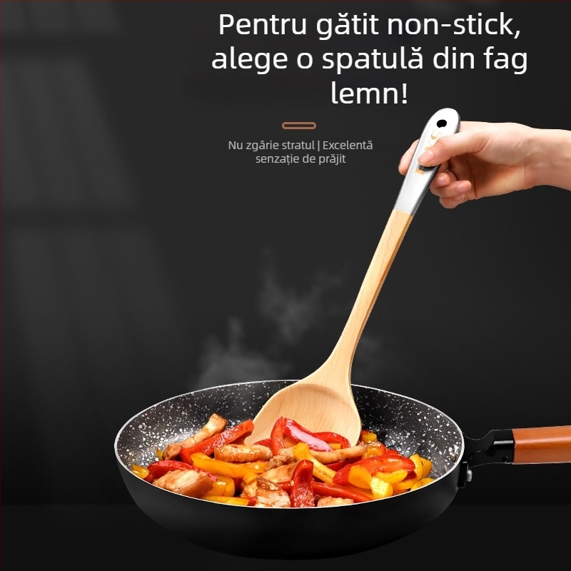 Lopată de lemn pentru gătit de la PLYS/Pales — ustensilă de bucătărie rezistentă la temperaturi înalte