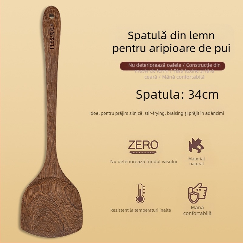 Lopată de lemn pentru gătit de la PLYS/Pales — ustensilă de bucătărie rezistentă la temperaturi înalte