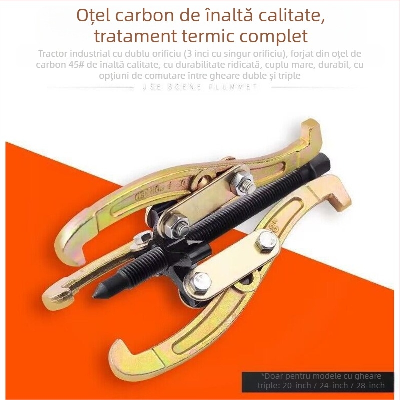 Unealtă de demontare a rulmenților cu trei brațe – extractor universal, cleme de prindere, oțel carbon, seria de tractare