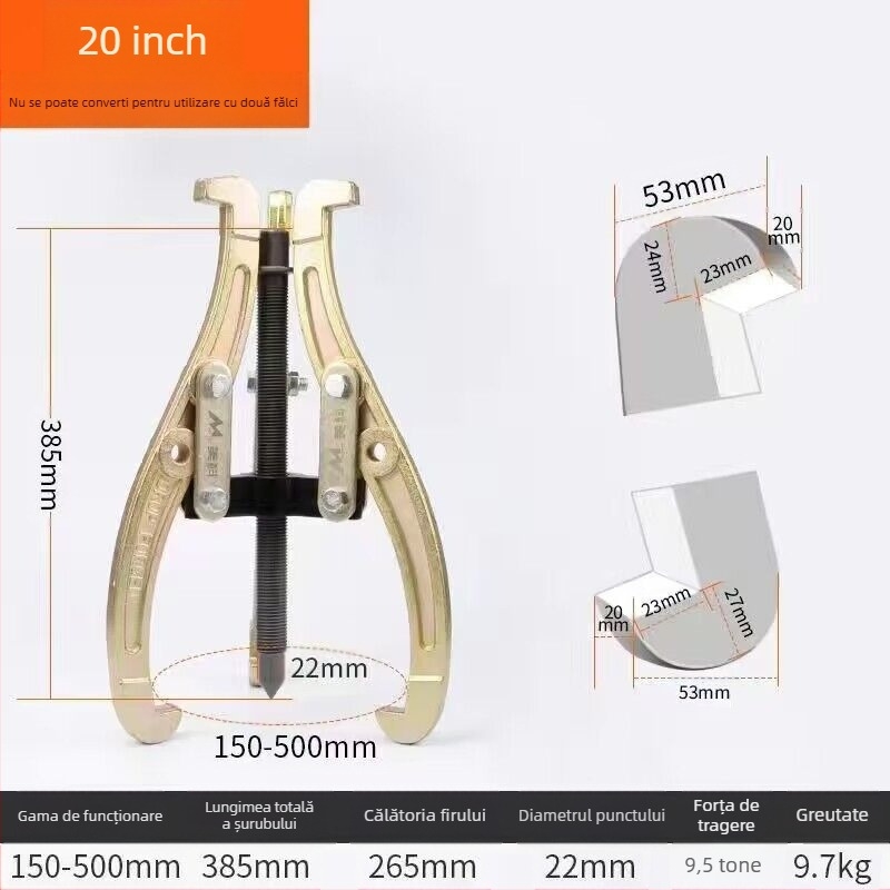 Unealtă de demontare a rulmenților cu trei brațe – extractor universal, cleme de prindere, oțel carbon, seria de tractare