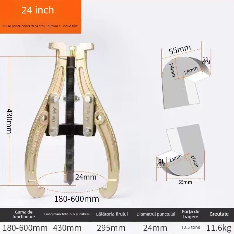 Unealtă de demontare a rulmenților cu trei brațe – extractor universal, cleme de prindere, oțel carbon, seria de tractare