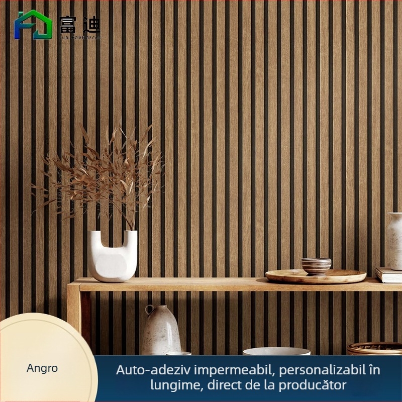 Tapet PVC pentru perete cu textură de lemn, autoadezivă, rezistentă la umezeală, multistrat, efecte speciale, stil nou chinezesc, pentru fundal TV