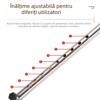 Ruilong Bețișor telescopic din oțel inoxidabil, model 2511, ușor, antiderapant