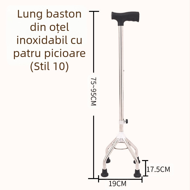Ruilong Bețișor telescopic din oțel inoxidabil, model 2511, ușor, antiderapant