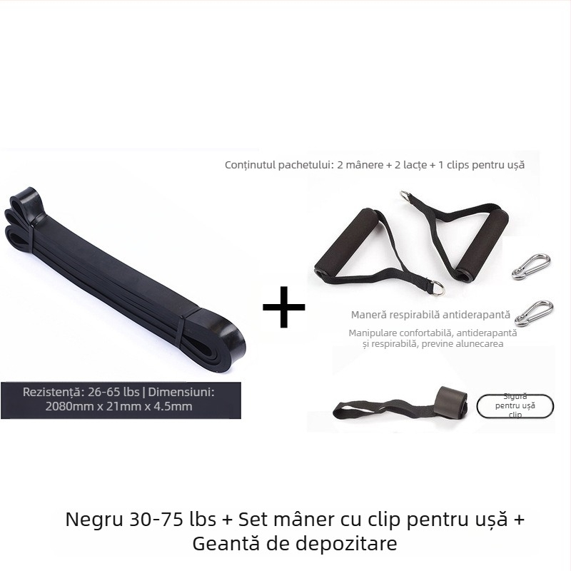 Banda de asistență pentru tracțiuni - Unisex, bandă de rezistență pentru antrenament al spatelui, compatibilă cu bara - Material: Altul