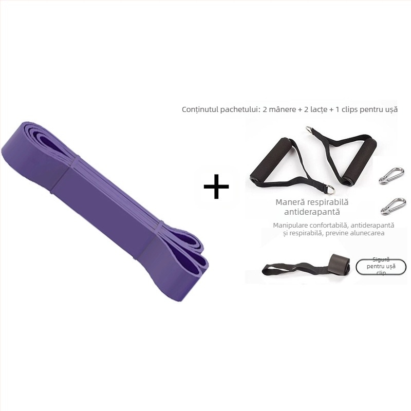 Banda de asistență pentru tracțiuni - Unisex, bandă de rezistență pentru antrenament al spatelui, compatibilă cu bara - Material: Altul