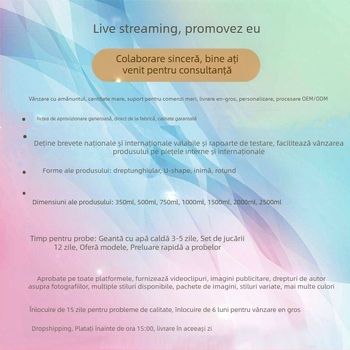 Recipient de apă caldă în formă de U din cauciuc, pentru gât – 450 g, umplut cu apă, utilizare dublă cald/rece