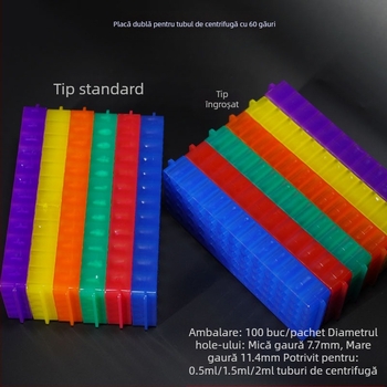 Placă cu 60 găuri, panou dublu, material nou, capacitate 0.5/1.5/2 ml