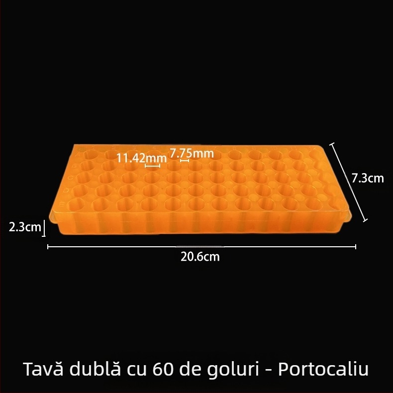 Placă cu 60 găuri, panou dublu, material nou, capacitate 0.5/1.5/2 ml