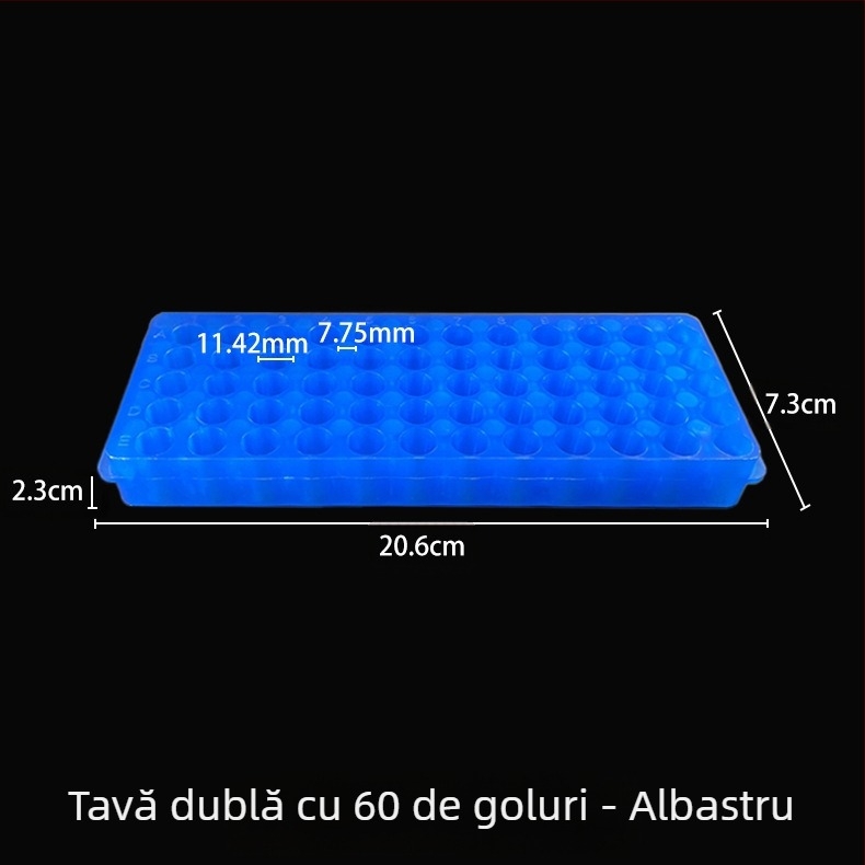 Placă cu 60 găuri, panou dublu, material nou, capacitate 0.5/1.5/2 ml