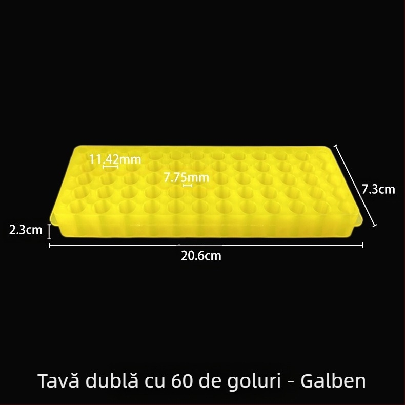Placă cu 60 găuri, panou dublu, material nou, capacitate 0.5/1.5/2 ml