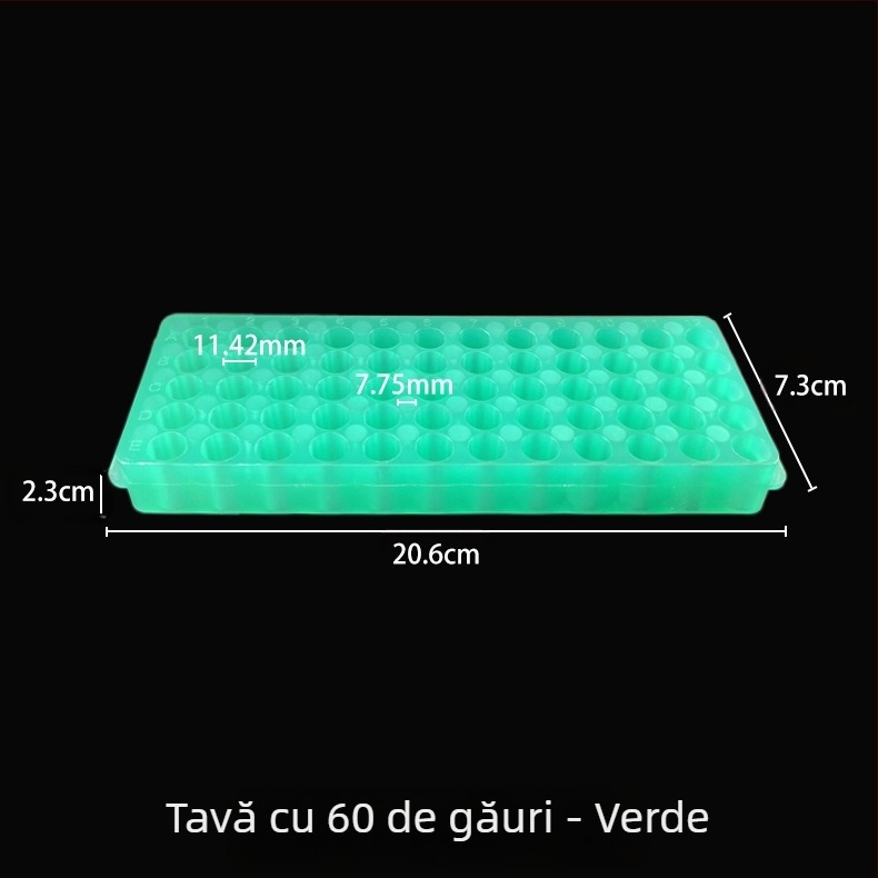 Placă cu 60 găuri, panou dublu, material nou, capacitate 0.5/1.5/2 ml